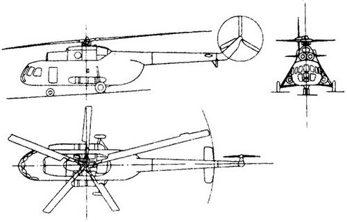 Эскиз вертолета ми 8